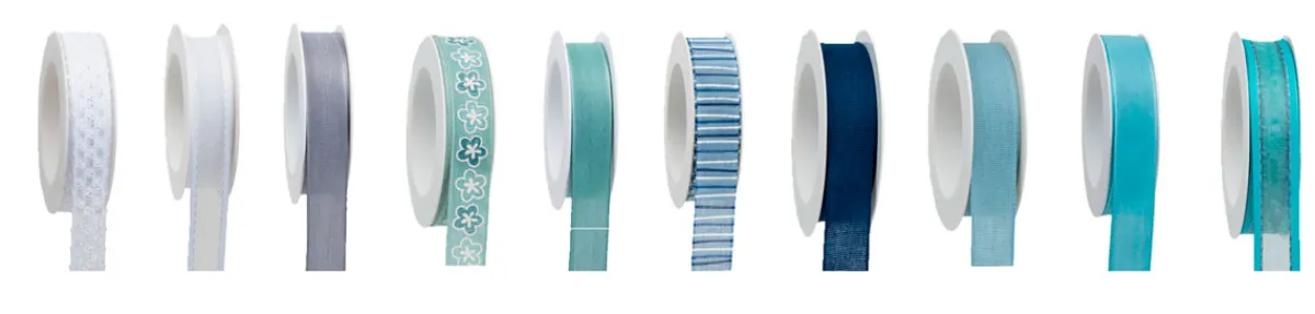 Bänder>DUNI Geschenkband 25 mm x 2 m Woc Blue