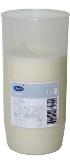 Outdoor-Kerzen>DUNI Grablicht 140 x Ø 70 mm 110 Std. Weiß