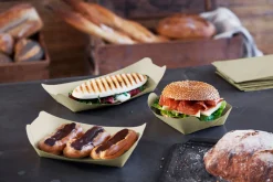 Pappteller- Und Schalen>DUNI Graspapier-Schale, Bloom Large 265 x 135 x 55 mm Nature