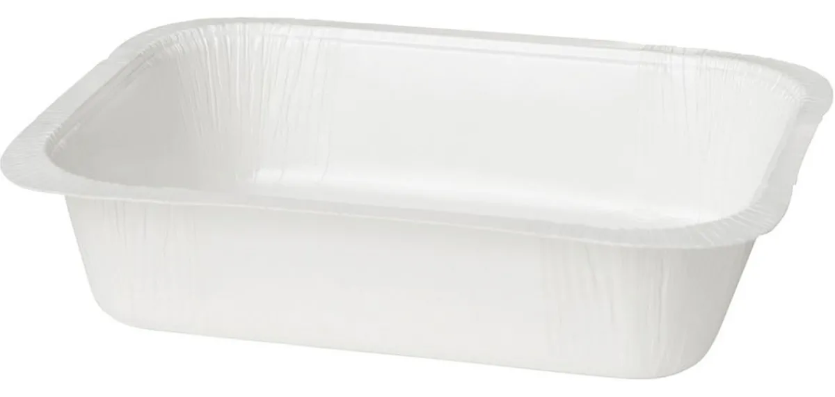 Siegelschalen>DUNIFORM Karton/PET Schale 186 x 136 x 45 mm Weiß ungeteilt