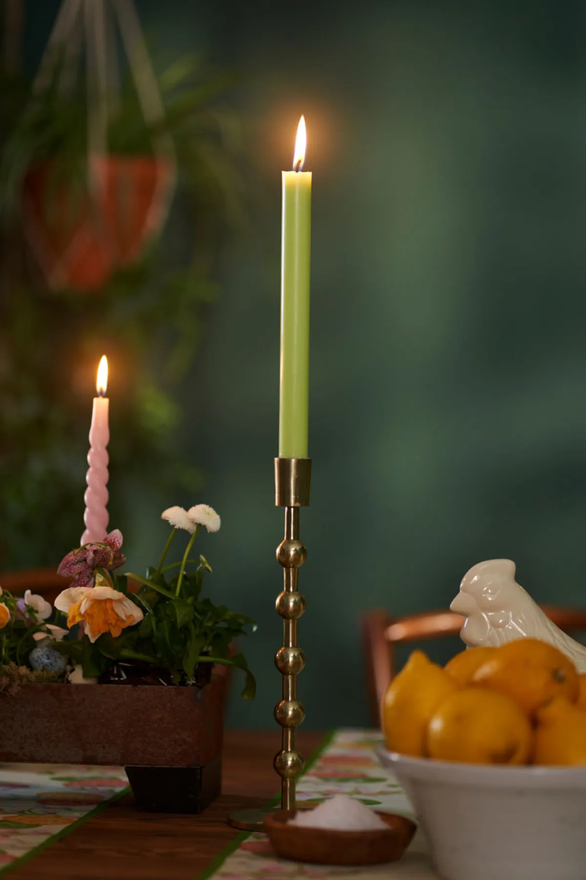 Stabkerzen>DUNI Kerzen 250 x Ø 22 mm 9 Std. Leaf Green