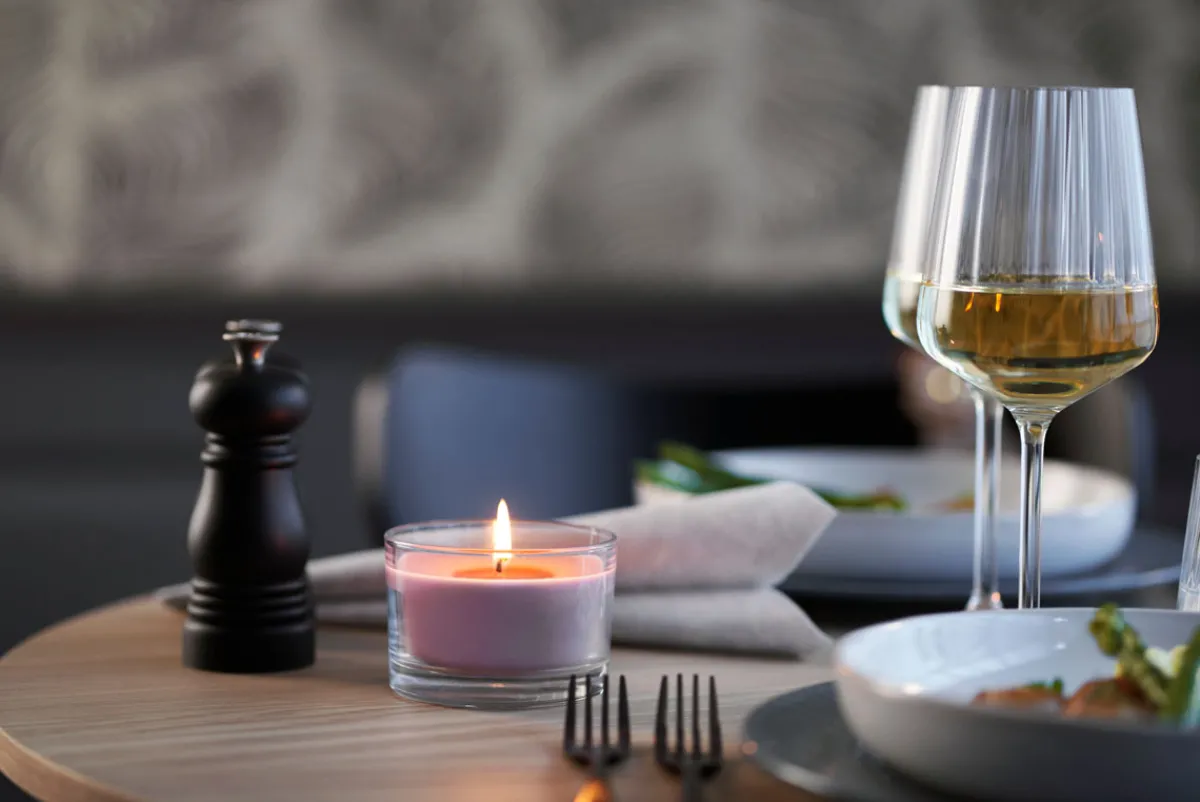 Indoor-Kerzen>DUNI Kerzenglas 6 x Ø 8,5 cm 18 Std. Lavendel