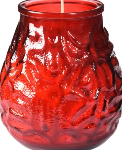Outdoor-Kerzen>DUNI Kerzenglas Venezia 100 x Ø 100 mm 70 Std. Rot