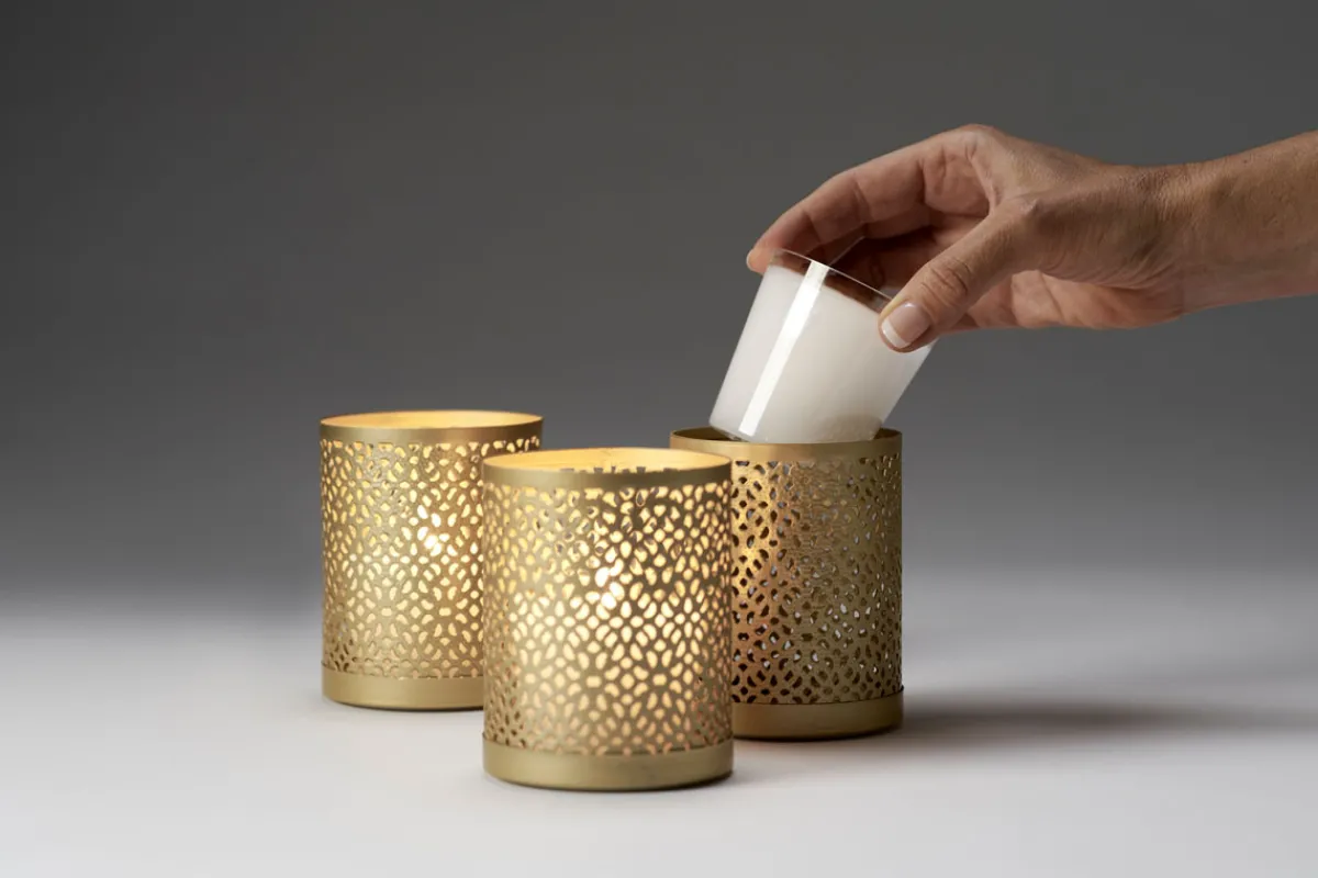 Kerzenhalter>DUNI Kerzenhalter Bliss 100 x Ø 80 mm Gold