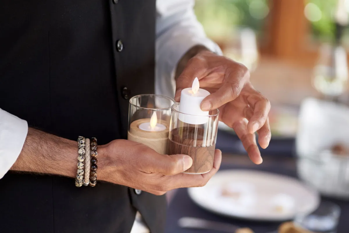 Kerzenhalter>DUNI Kerzenhalter Neat 77 x Ø 60 mm Natürlich