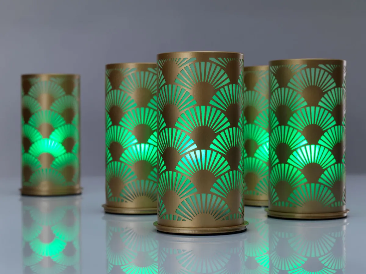 Kerzenhalter>DUNI Kerzenhalter Peacock 140 x Ø 75 mm Gold