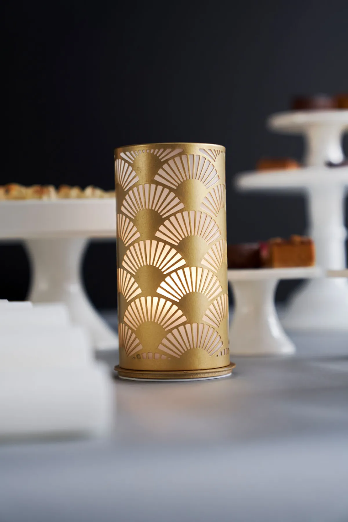 Kerzenhalter>DUNI Kerzenhalter Peacock 140 x Ø 75 mm Gold