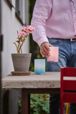 Kerzenhalter>DUNI Kerzenhalter Silky 115 x 85 mm Blau