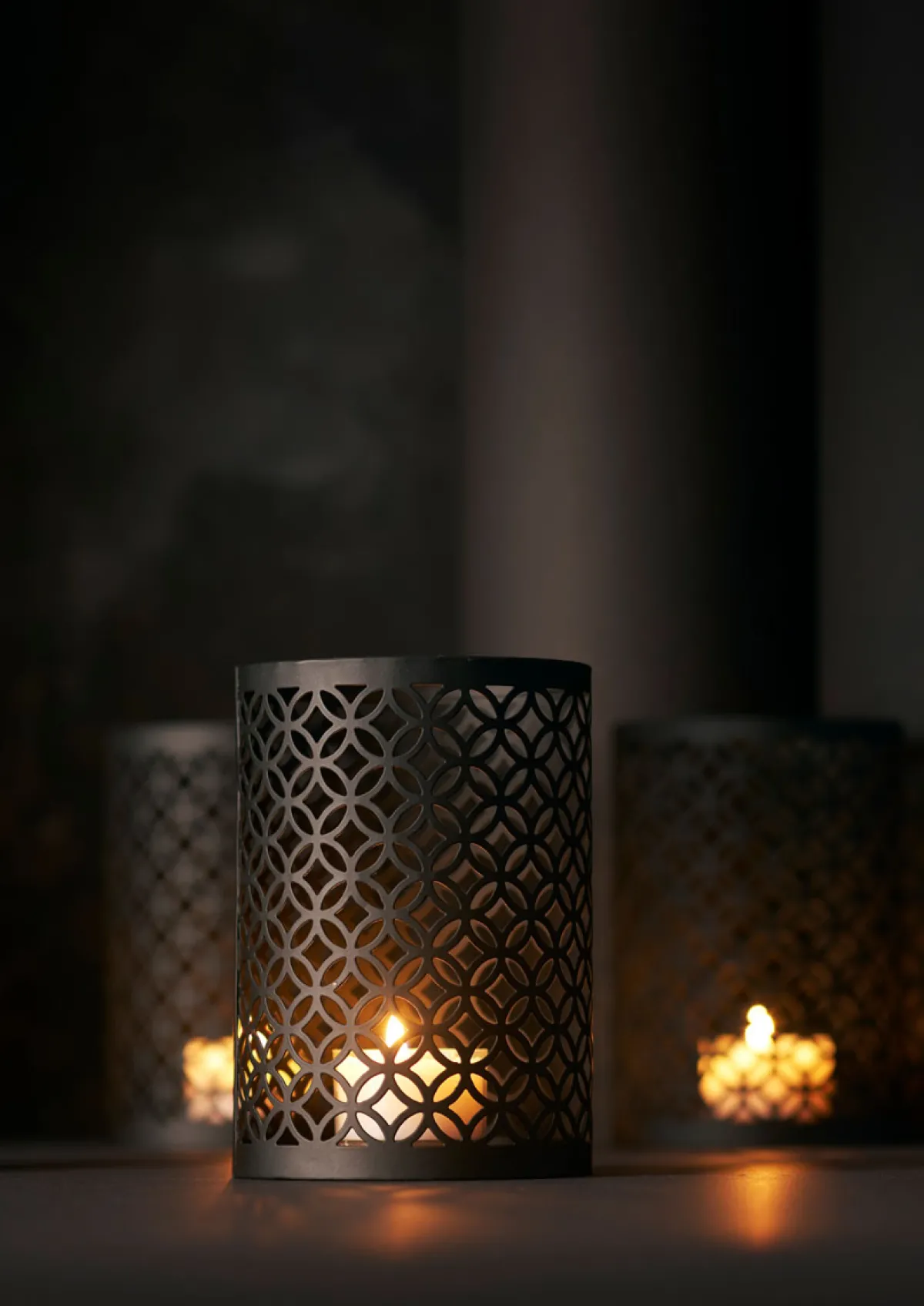 Kerzenhalter>DUNI Kerzenhalter Taj 8,9 cm Ø x13 cm Brushed Metal