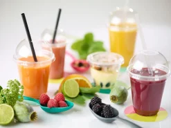 Plastikgläser Und -Becher>DUNI Kuppeldeckel mit Öffnung für 188001-2 27/36 cl Transparent