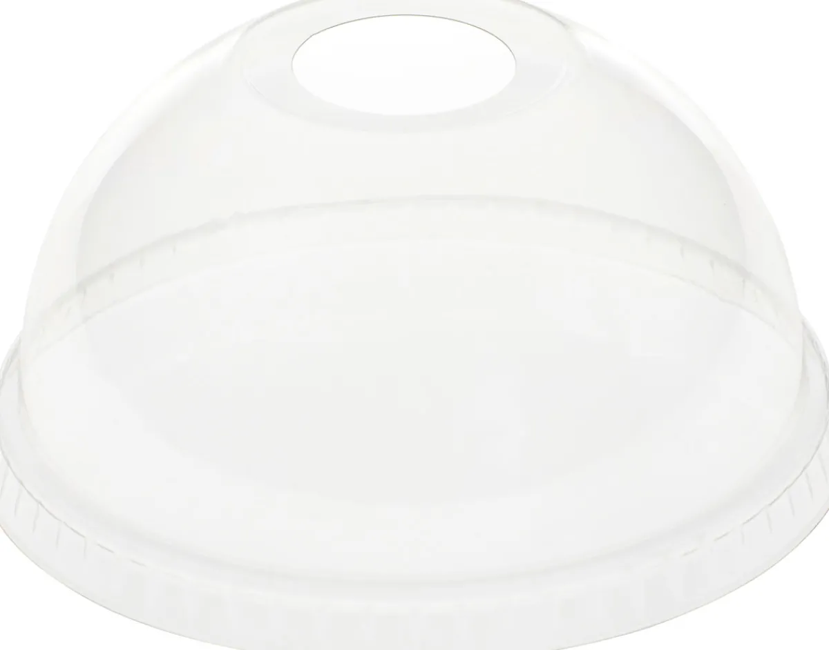 Plastikgläser Und -Becher>DUNI Kuppeldeckel mit Öffnung für 188004 - 6 41/47/59 cl Transparent