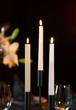 Led Leuchten>DUNI LED Antique Candle, 2xAAA batterien 245 x Ø 22 mm Weiß