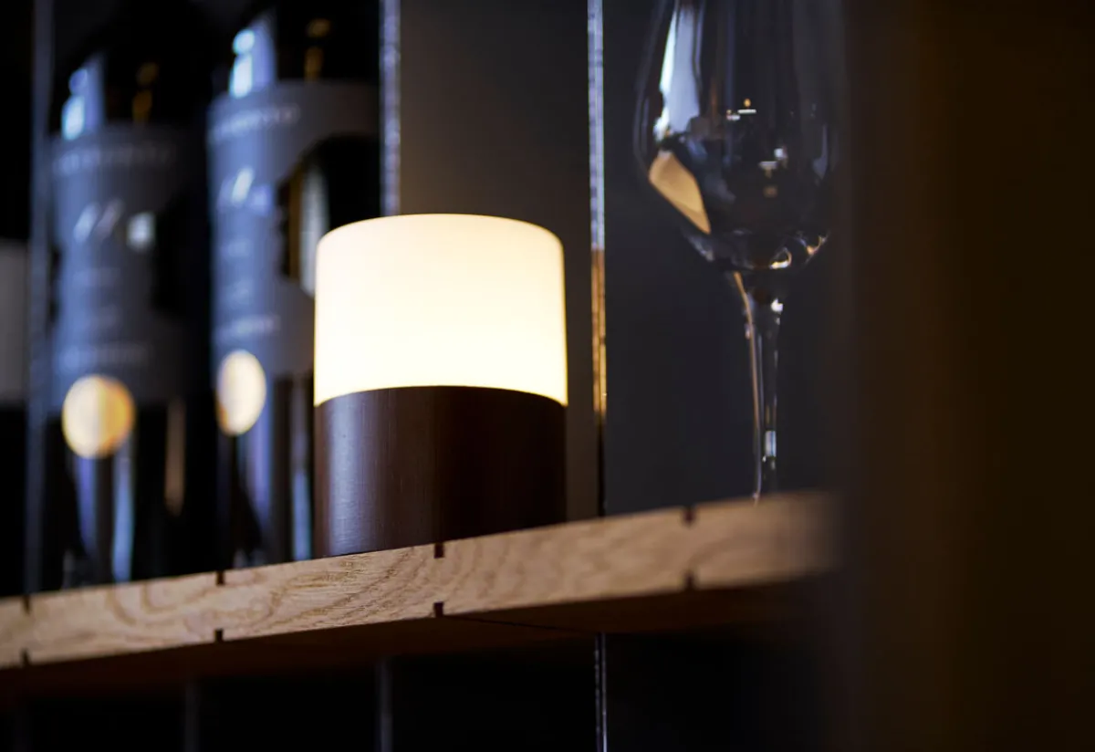 Led Lampen>DUNI LED -Kerzenhalter Bright 10,5 x Ø 7,5 cm Braun