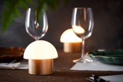 Led Lampen>DUNI LED -Kerzenhalter Brother Bambus 105 x Ø 110 mm Weiß