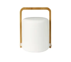 Led Lampen>DUNI LED -Kerzenhalter Sibling Bambus 148 x Ø 108 mm Weiß