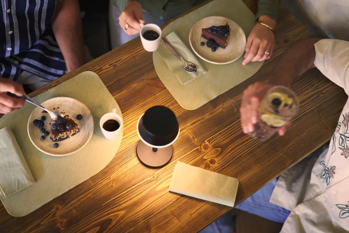 Led Lampen>DUNI LED Lamp Cordless Nour Midi 20 x Ø 10 cm 14 Std. Schwarz