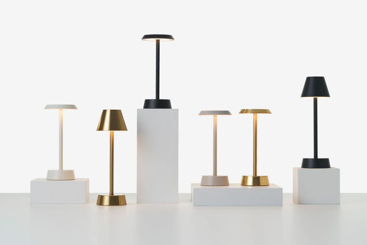 Led Lampen>DUNI LED Lampe kabellos Zelda 32 x Ø 10,3 cm 14 Std. Graphite