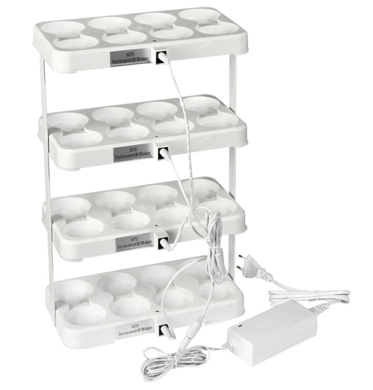 Ladestationen>DUNI LED Mini Lamp Ladestation, 32 Stück 255 x 140 x 430 mm Weiß