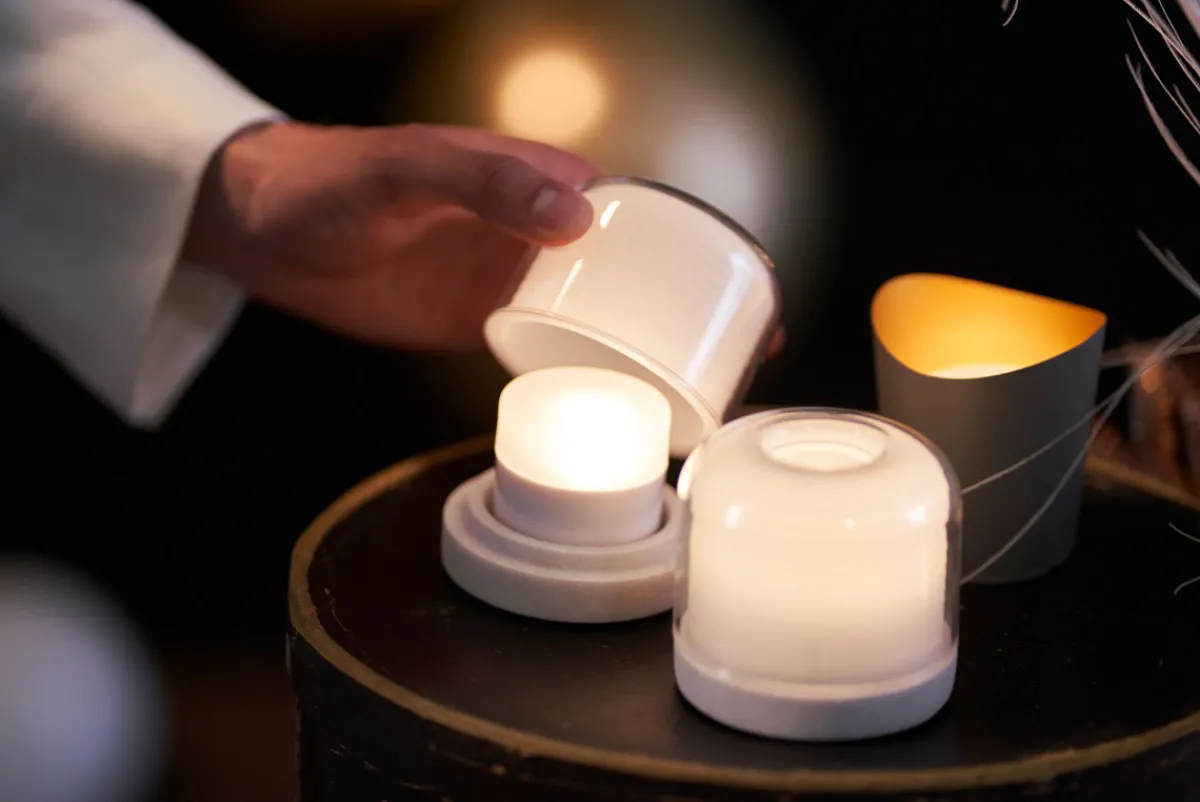 Led Leuchten>DUNI LED Mini Lamp, wiederaufladbar, 3er Set 48 x Ø 50 mm 13 Std. Weiß