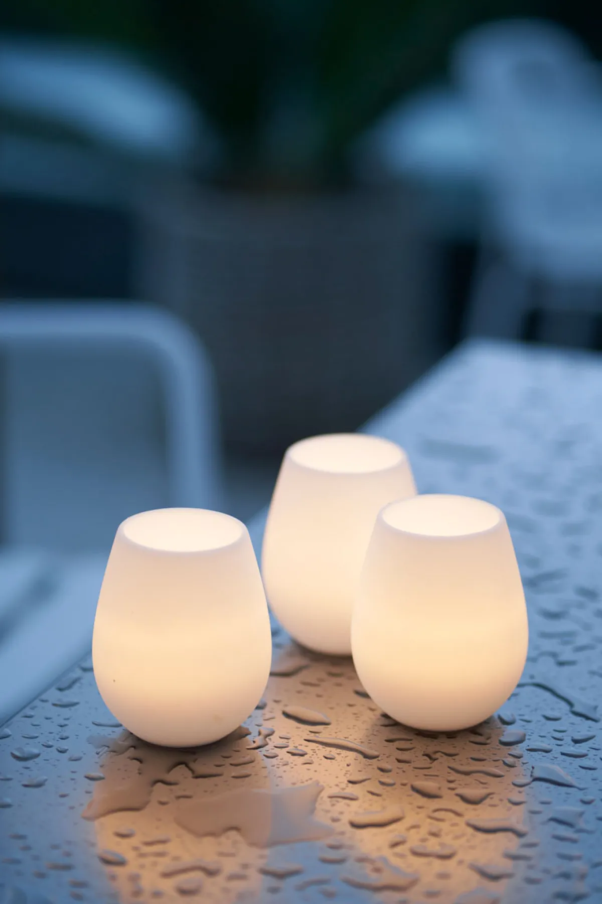 Led-Halter>DUNI LED-Kerzenhalter Tropical 103 x Ø 85 mm Weiß