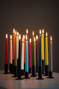 Stabkerzen>DUNI Leuchterkerzen, getaucht 245 x Ø 22 mm Pistaziengrün