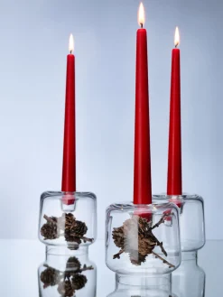 Stabkerzen>DUNI Leuchterkerzen, getaucht 245 x Ø 22 mm 7,5 Std. Jägergrün