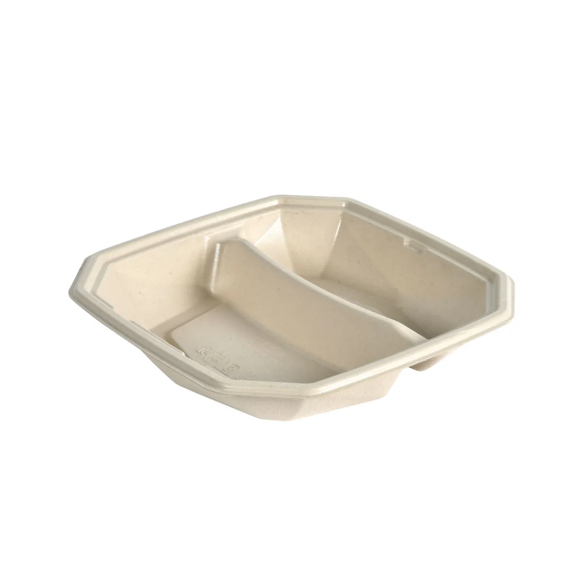 Schalen>DUNI Octabagasse® 520/340 ml Braun 2-Teilung