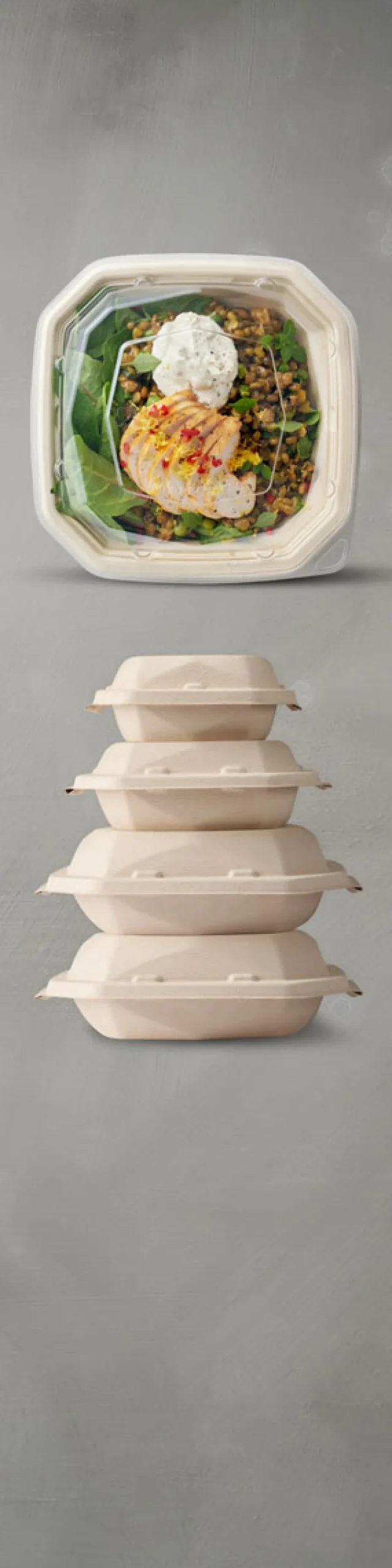 Schalen>DUNI Octabagasse® Deckel 1000 ml Braun