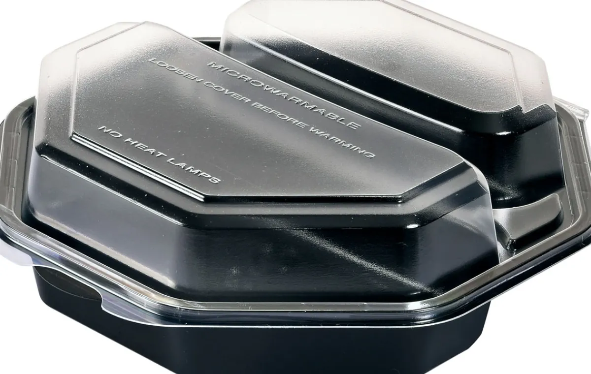 Schalen>DUNI Octaview® 190 x 190 x 60 mm Schwarz 2-Teilung