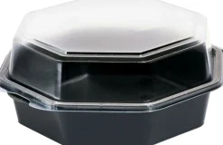 Schalen>DUNI Octaview® 190 x 190 x 80 mm Schwarz ungeteilt