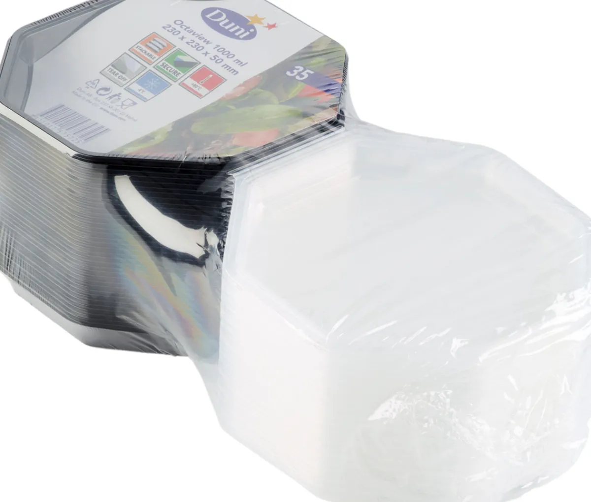 Schalen>DUNI Octaview® (C&C Packung mit 127766) 230 x 230 x 50 mm Schwarz ungeteilt