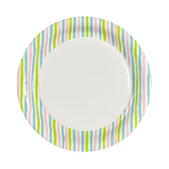 Pappteller- Und Schalen>DUNI Pappteller Ø 22 cm Stripes Multi