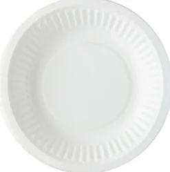 Pappteller- Und Schalen>DUNI Pappteller Ø 18 cm Weiß ungeteilt