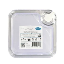 Mehrweg-Teller, -Schalen Und -Boxen>DUNI Party Teller Mehrweg 20 x 20 cm Transparent