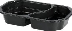 Siegelschalen>DUNIFORM PP Schale Take-Away 250 x 159 x 45 mm Schwarz 2-Teilung