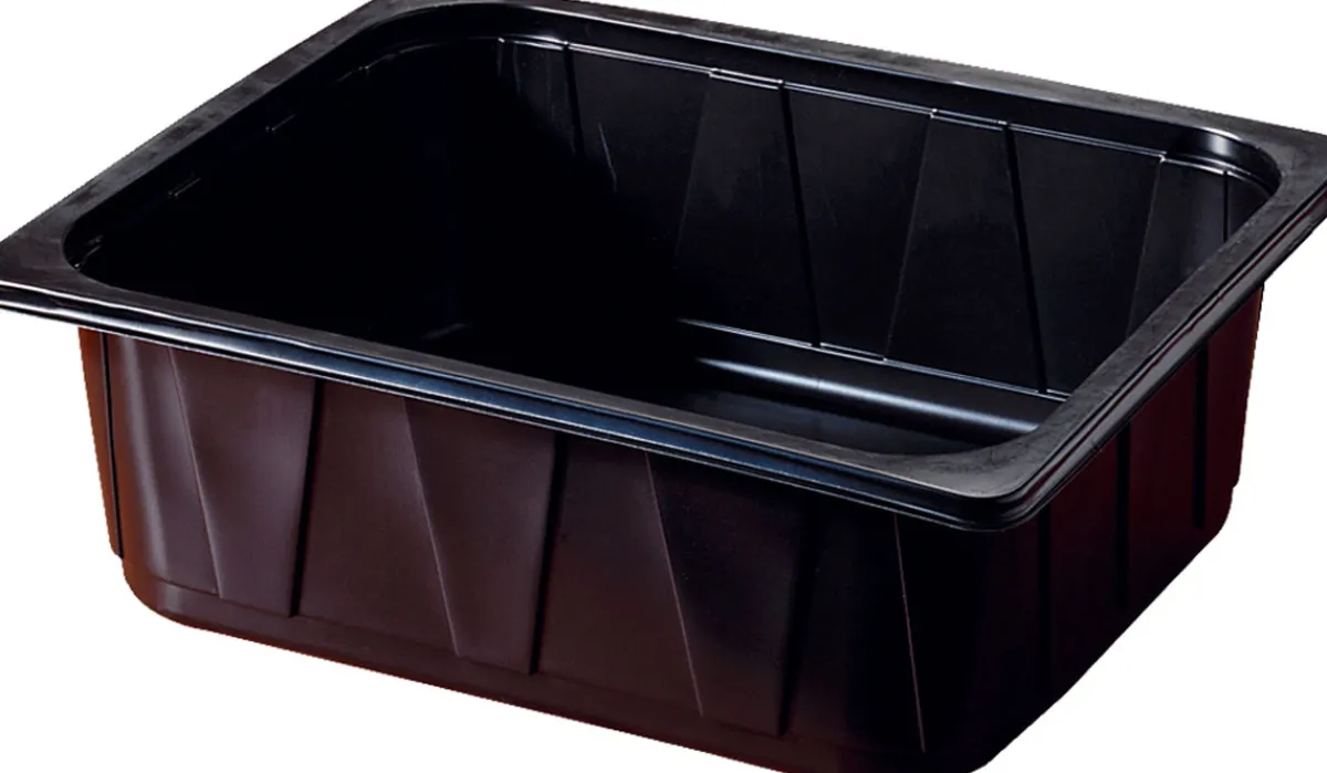 Siegelschalen>DUNIFORM PP-Schale 1/2 GN 325 x 265 x 100 mm Schwarz ungeteilt