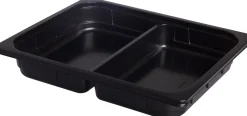 Siegelschalen>DUNIFORM PP-Schale 1/2 GN 325 x 265 x 50 mm Schwarz 2-Teilung