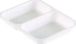 Siegelschalen>DUNIFORM PP-Schale Caterline 227 x 178 x 32 mm Weiß 2-Teilung