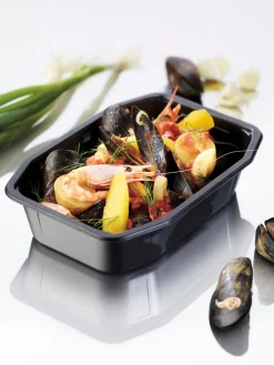 Siegelschalen>DUNIFORM PP-Schale HMR 215 x 148 x 50 mm Schwarz ungeteilt