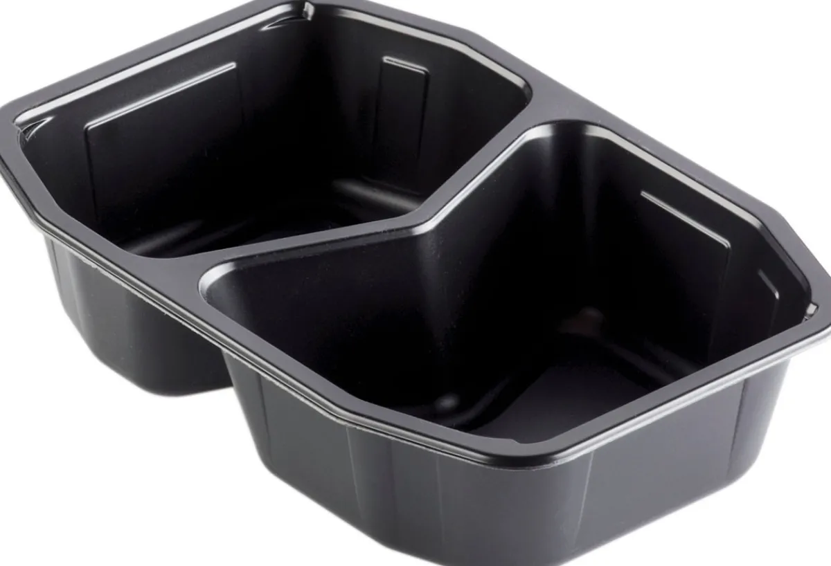 Siegelschalen>DUNIFORM PP-Schale HMR 215 x 148 x 50 mm Schwarz 2-Teilung