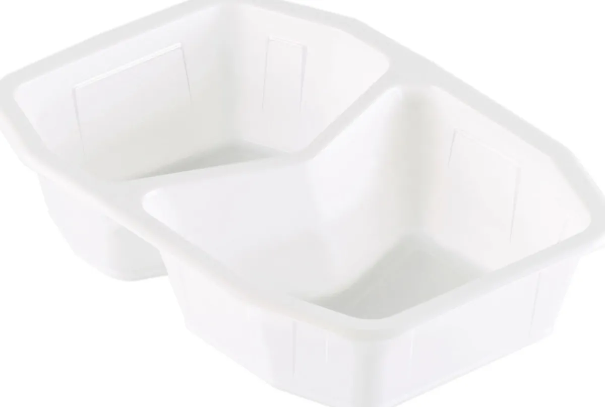 Siegelschalen>DUNIFORM PP-Schale HMR 215 x 148 x 50 mm Weiß 2-Teilung