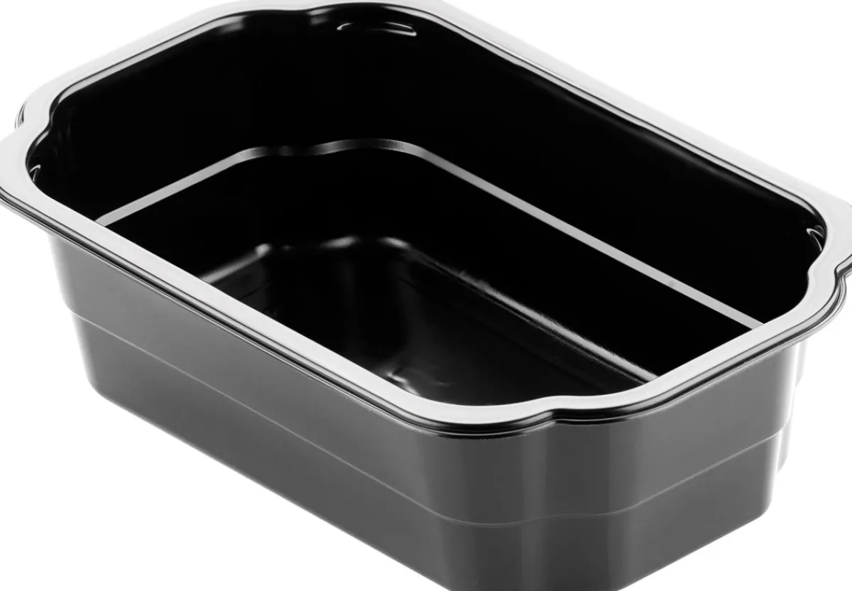 Siegelschalen>DUNIFORM PP-Schale Take-away 250 x 159 x 70 mm Schwarz ungeteilt