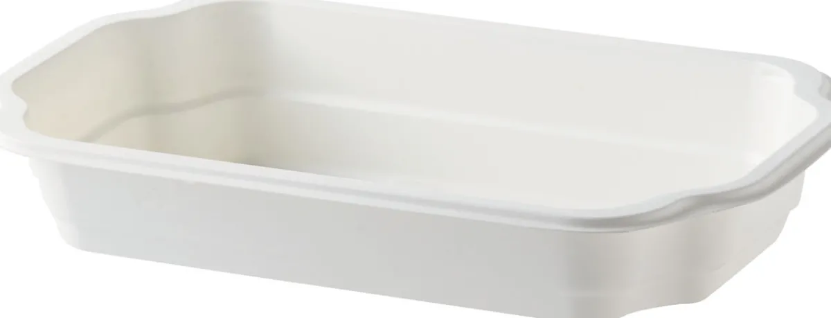 Siegelschalen>DUNIFORM PP-Schale Take-away 250 x 159 x 43 mm Weiß ungeteilt