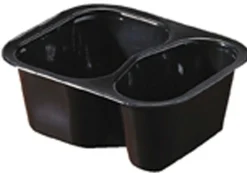 Siegelschalen>DUNIFORM PP-Schälchen 138 x 114 x 53 mm Schwarz 2-Teilung