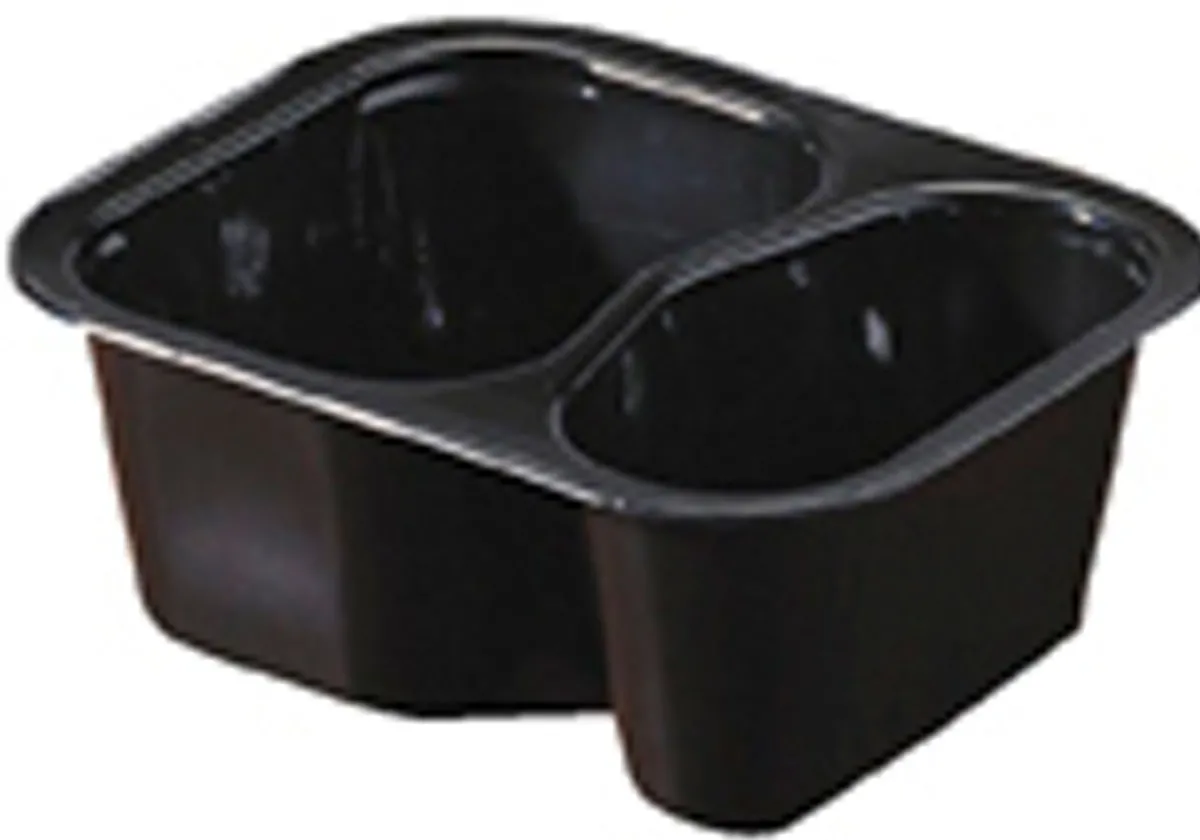 Siegelschalen>DUNIFORM PP-Schälchen 138 x 114 x 53 mm Schwarz 2-Teilung