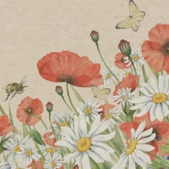Servietten Im Lunchformat>PAPER + DESIGN Recycling-Tissue Serviette 33 x 33 cm Floral Poppies 2-lagig