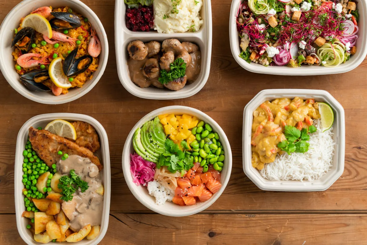 Schalen>DUNI Salatschale Bagasse 900 ml Braun ungeteilt