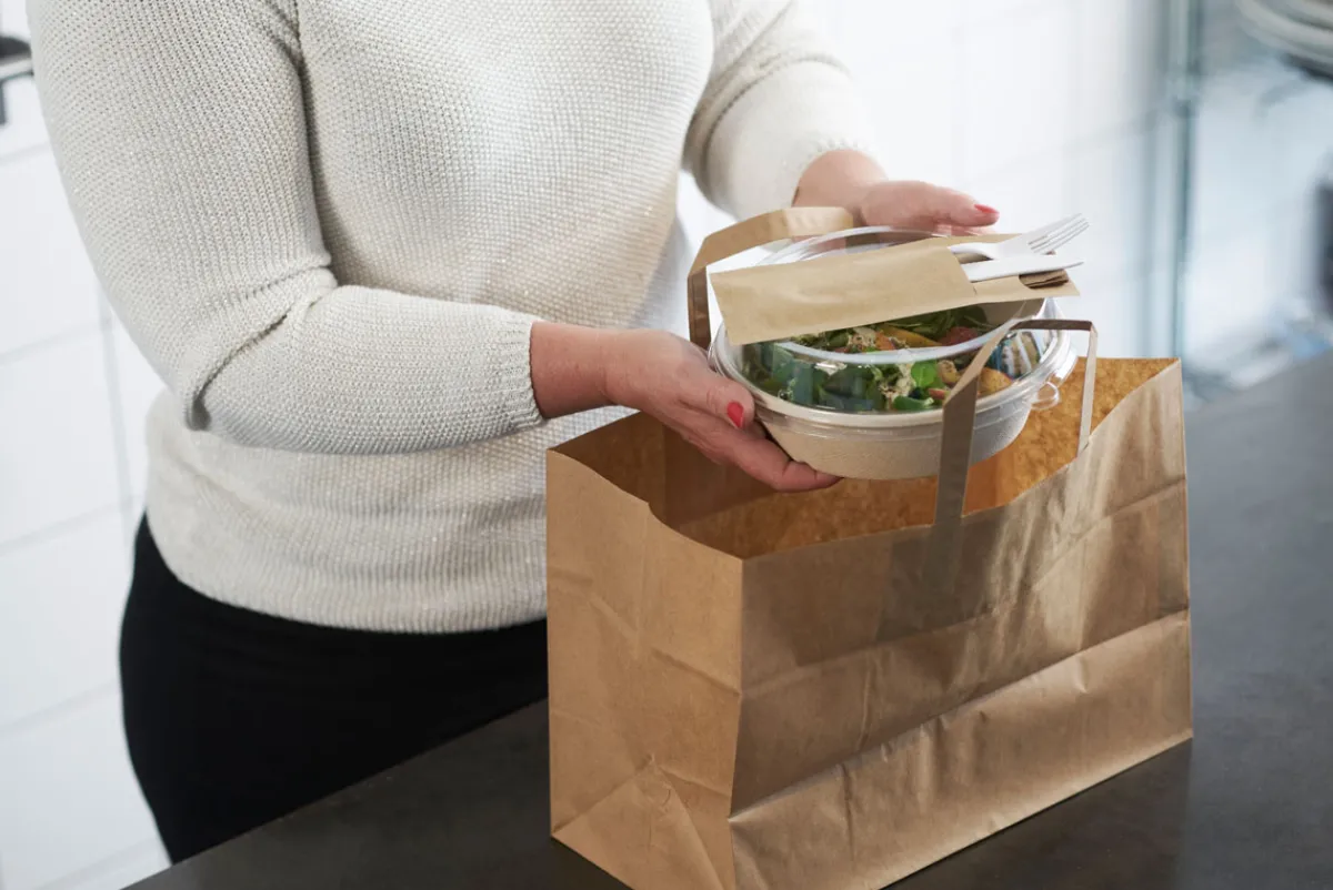 Schalen>DUNI Salatschale Bagasse 900 ml Braun ungeteilt