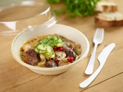 Schalen>DUNI Salatschale Bagasse 800 ml Braun ungeteilt