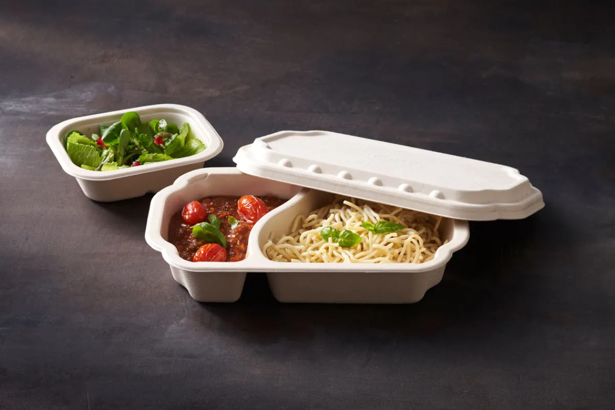 Siegelschalen>DUNIFORM Schale Take-away 250 x 159 x 45 mm Braun 2-Teilung